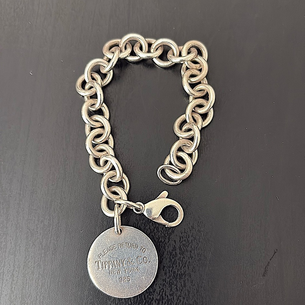 Tiffany & Co. Silver Bracelet. Sterling silver with return tag to Tiffany.